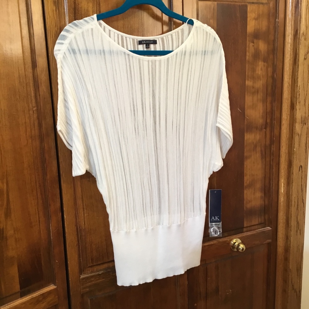 Anne Klein blouse, size S, NWT, sheer,